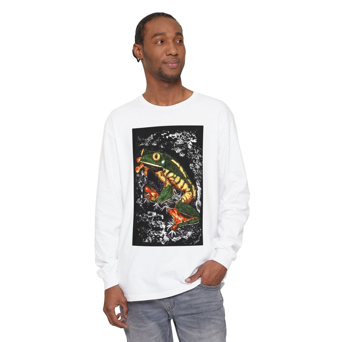 Frog Art Unisex Long Sleeve T-Shirt - Nature - Inspired Casual Wear - Curran Artworks