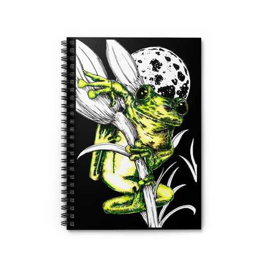 Frog Themed Spiral Notebook - Ruled Line for Nature Lovers - Curran Artworks