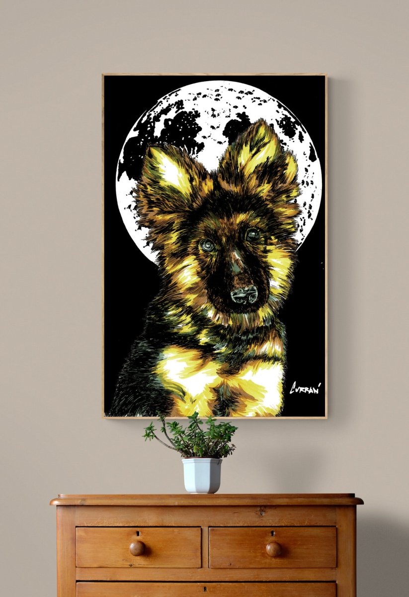 German Sheppard Puppy Digital Download - Curran Artworks