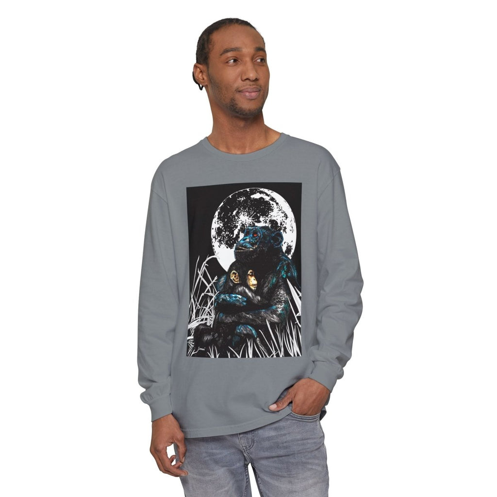 Gorilla and Child Long Sleeve T-Shirt - Nature - Inspired Gift for Animal Lovers - Curran Artworks