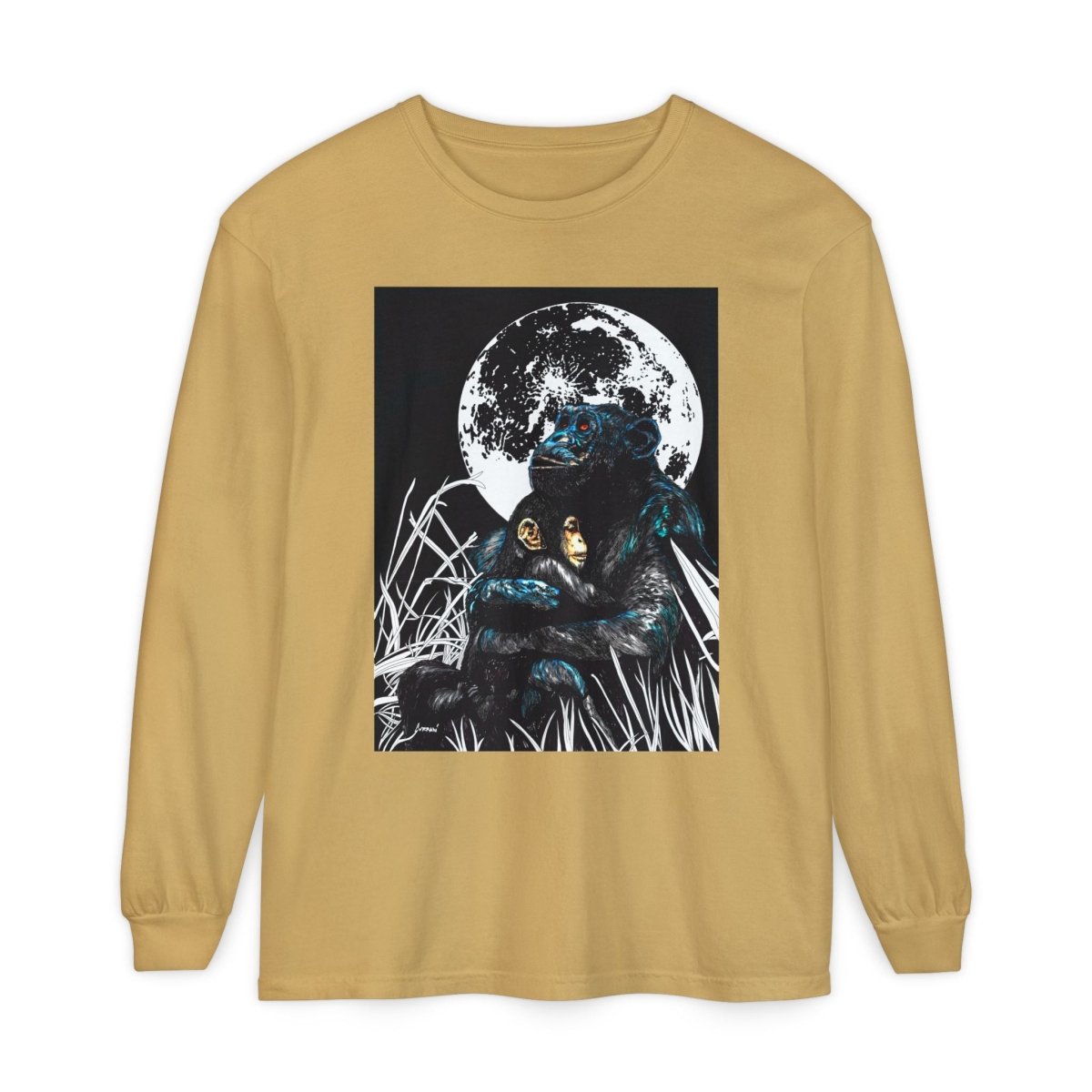 Gorilla and Child Long Sleeve T-Shirt - Nature - Inspired Gift for Animal Lovers - Curran Artworks