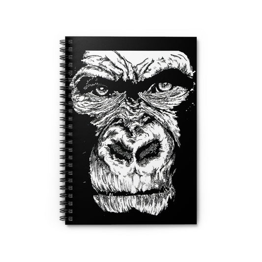 Gorilla Art Spiral Notebook - Ruled Lines for Creative Minds - Curran Artworks
