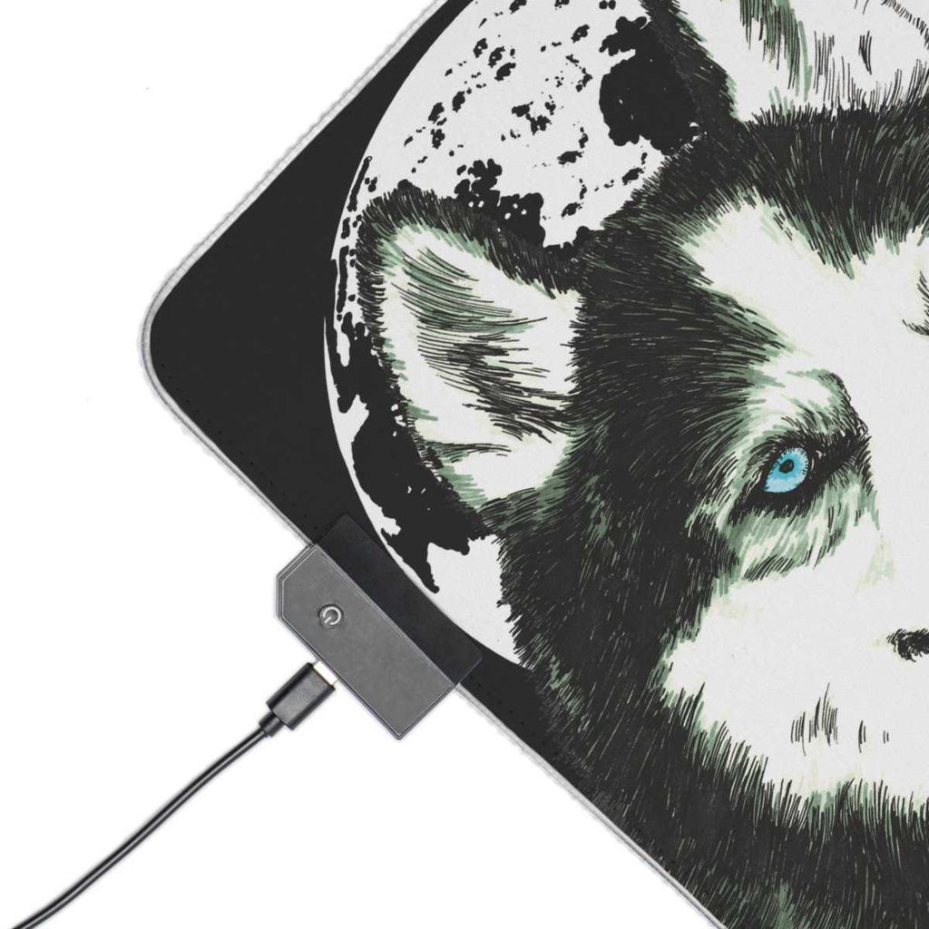 Husky LED Gaming Mouse Pad - Stylish and Functional for Gamers - Curran Artworks