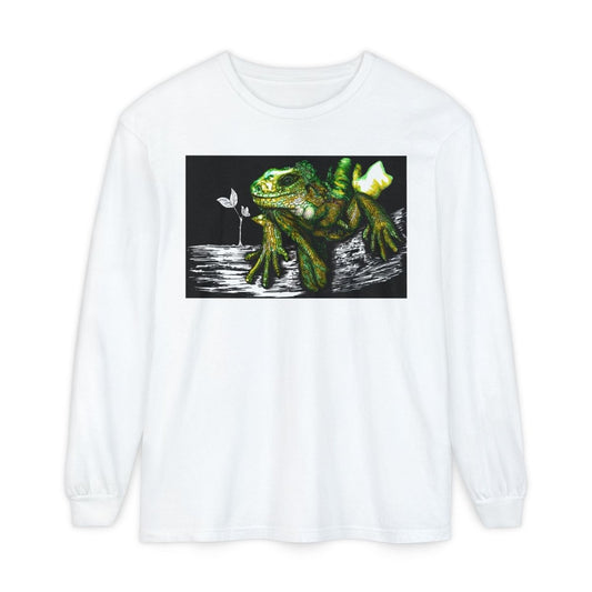 Iguana Eco - Friendly Long Sleeve T-Shirt for Nature Lovers - Curran Artworks