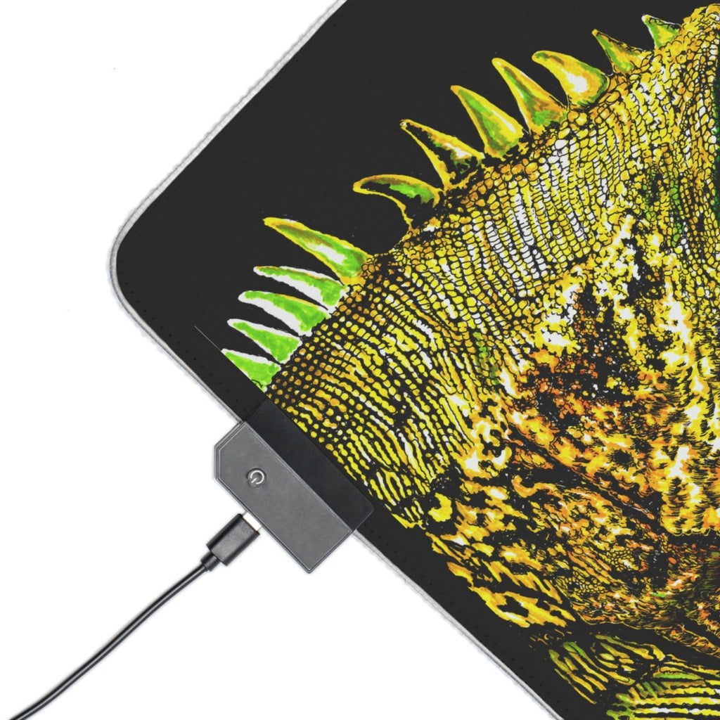 Iguana LED Gaming Mouse Pad - Enhance Your Setup with Unique Design - Curran Artworks