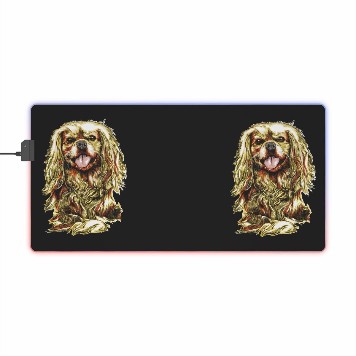 Illuminated Cocker Spaniel - Themed Gaming Mouse Pad - RGB LED Light - Curran Artworks