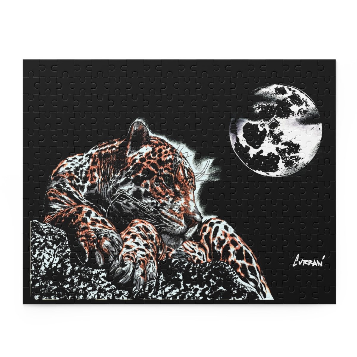 Jaguar Moon Puzzle - 120, 252, 500 - Piece Options | Wildlife Art - Curran Artworks