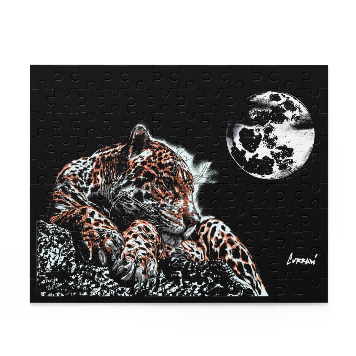 Jaguar Moon Puzzle - 120, 252, 500 - Piece Options | Wildlife Art - Curran Artworks
