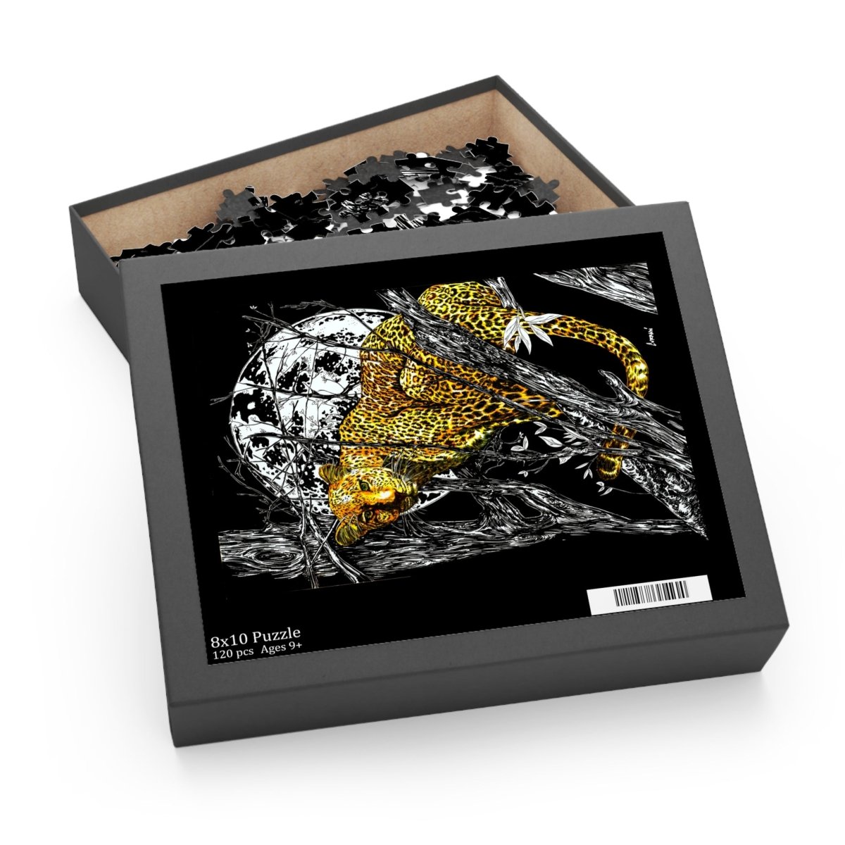 Jungle Leopard Puzzle - 120, 252, 500 - Piece Animal Art for Nature Lovers - Curran Artworks