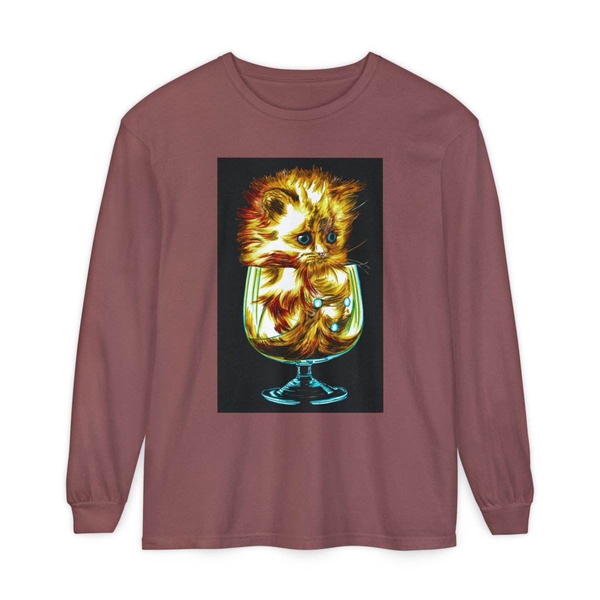 Kitten Graphic Long Sleeve T-Shirt - Cute & Comfy Unisex Tee - Curran Artworks