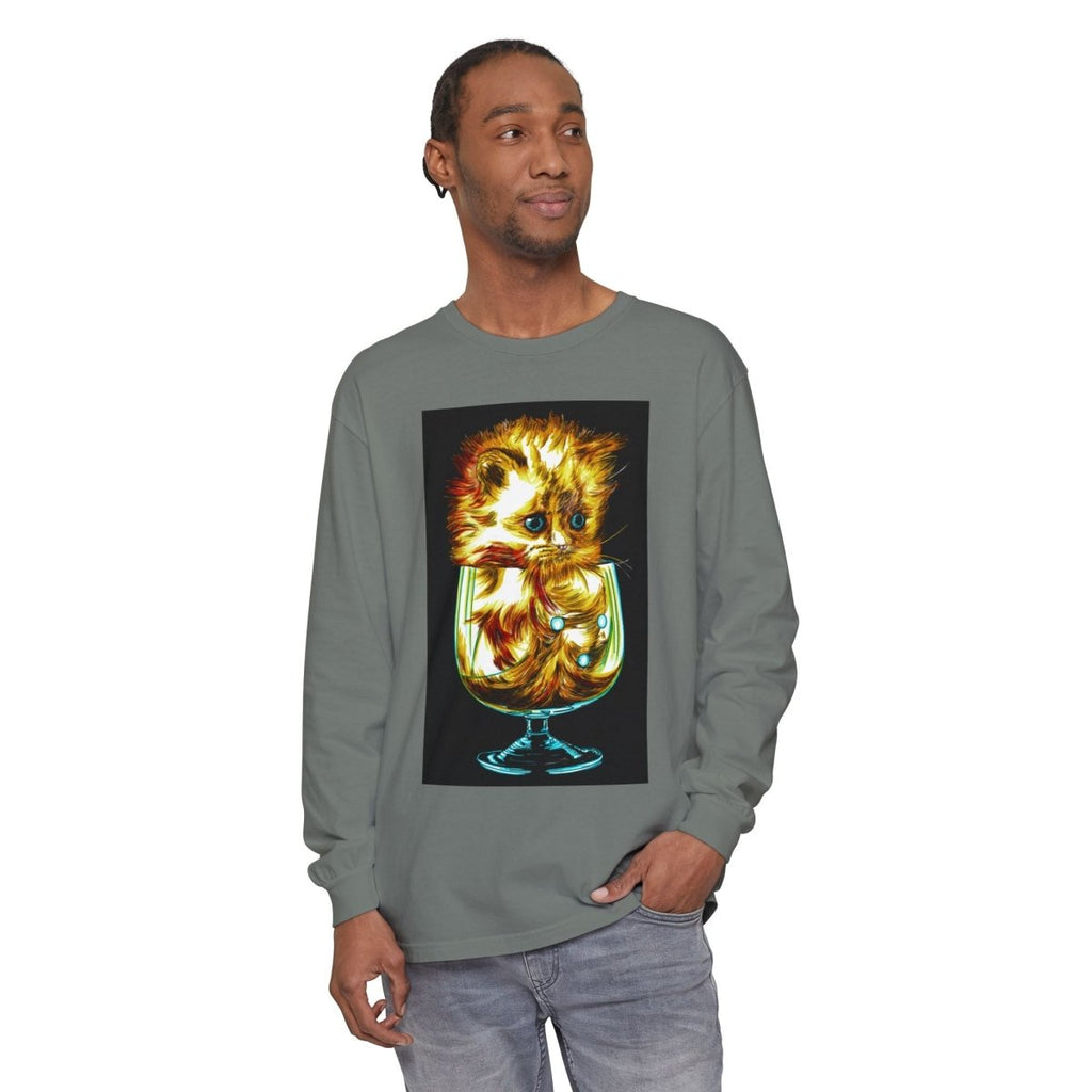 Kitten Graphic Long Sleeve T-Shirt - Cute & Comfy Unisex Tee - Curran Artworks