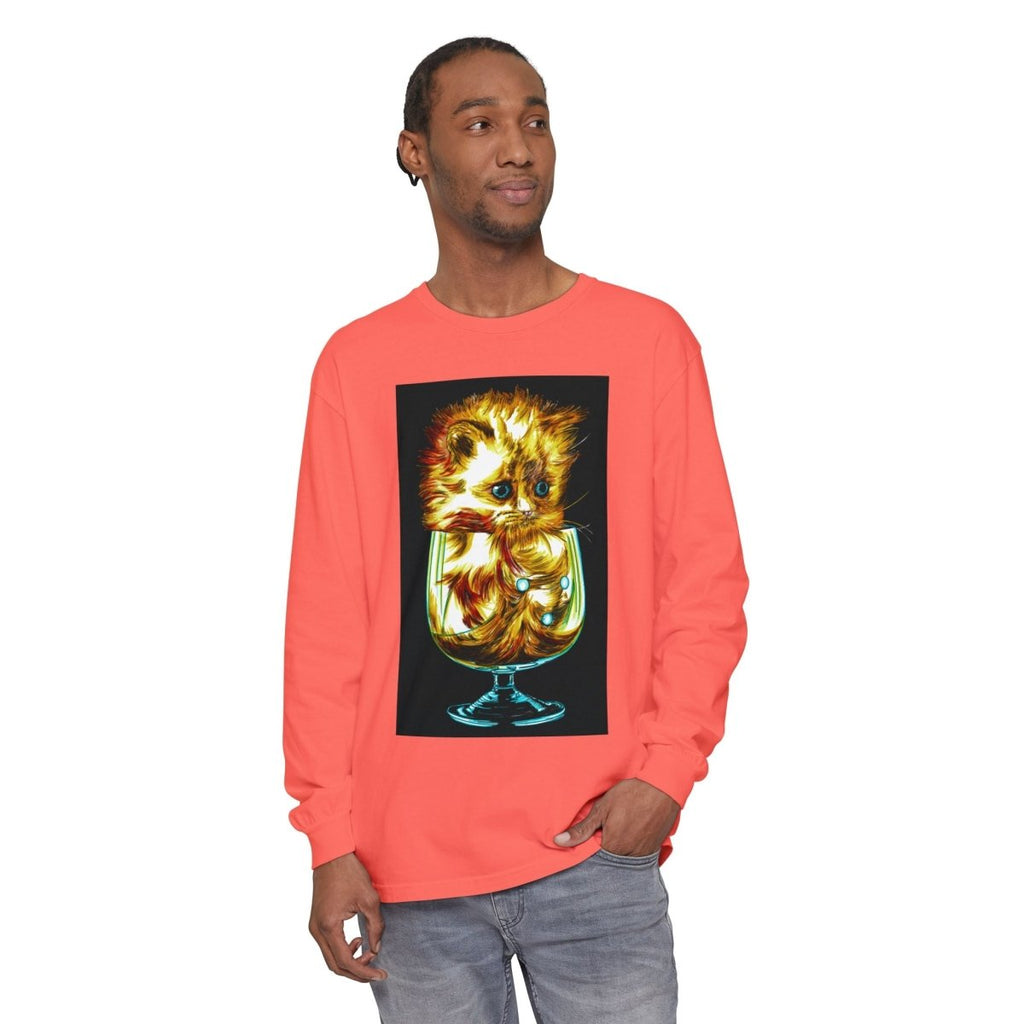 Kitten Graphic Long Sleeve T-Shirt - Cute & Comfy Unisex Tee - Curran Artworks