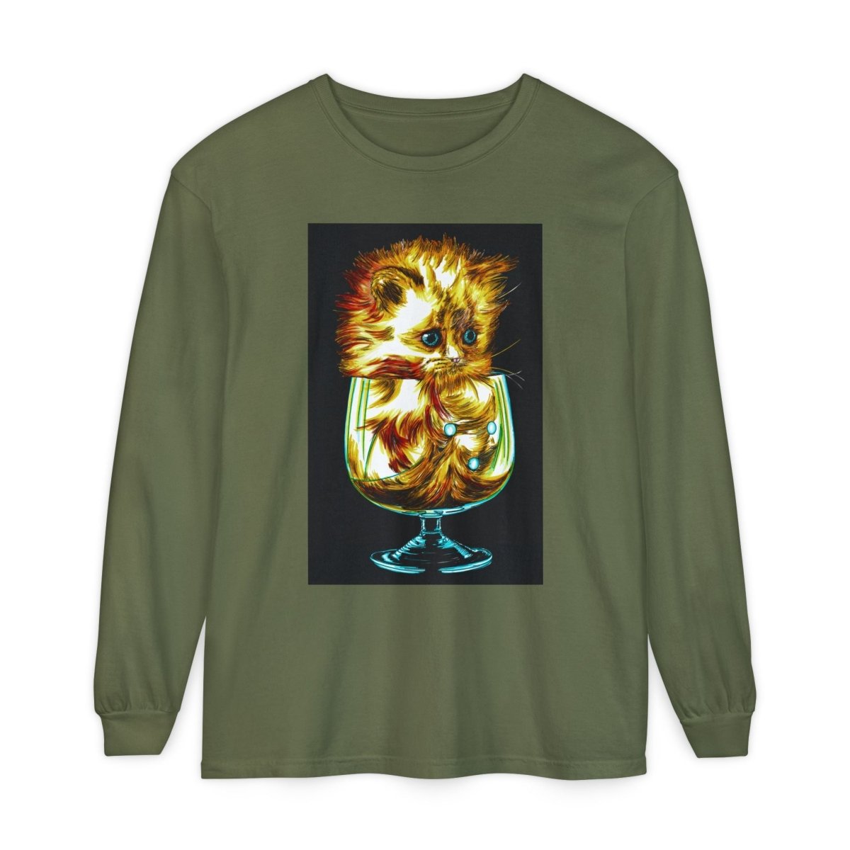 Kitten Graphic Long Sleeve T-Shirt - Cute & Comfy Unisex Tee - Curran Artworks