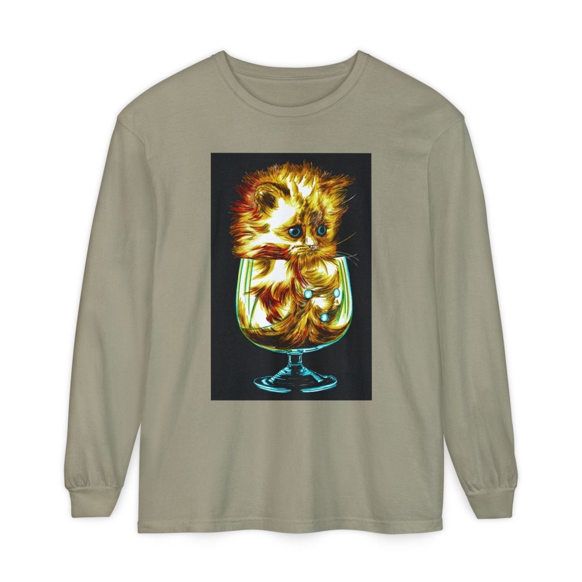 Kitten Graphic Long Sleeve T-Shirt - Cute & Comfy Unisex Tee - Curran Artworks