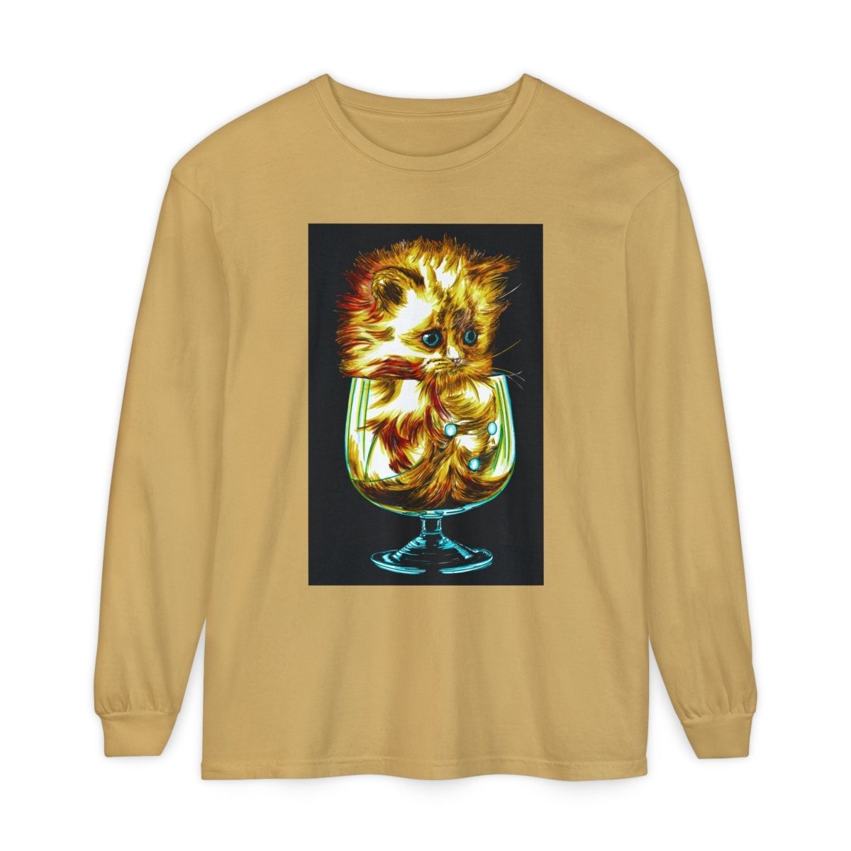 Kitten Graphic Long Sleeve T-Shirt - Cute & Comfy Unisex Tee - Curran Artworks