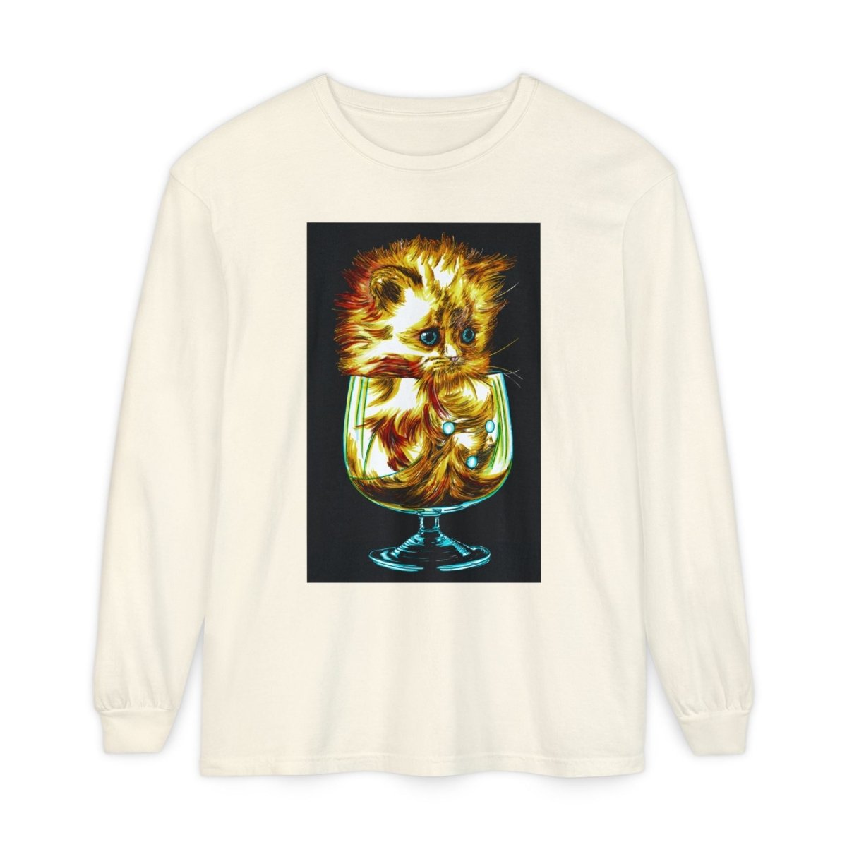 Kitten Graphic Long Sleeve T-Shirt - Cute & Comfy Unisex Tee - Curran Artworks