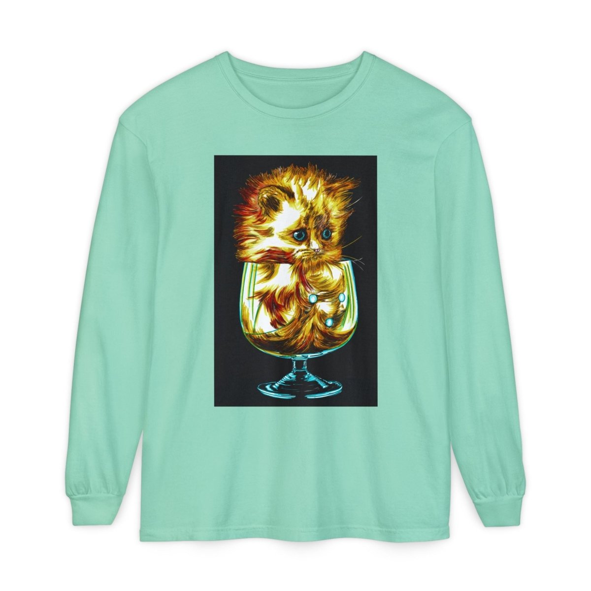Kitten Graphic Long Sleeve T-Shirt - Cute & Comfy Unisex Tee - Curran Artworks
