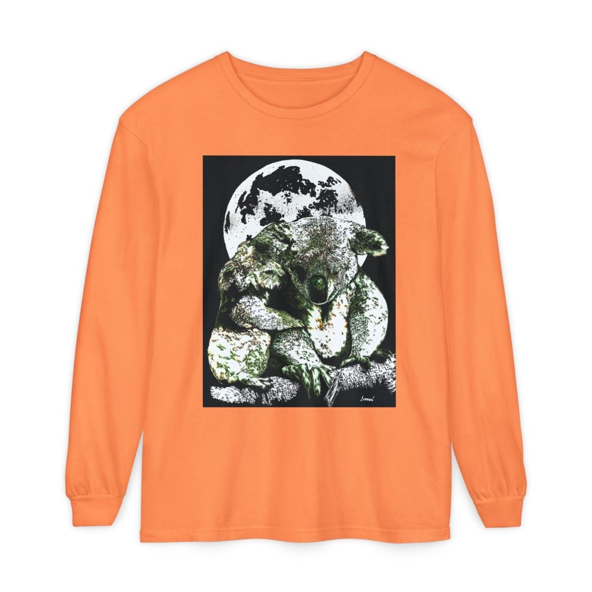 Koala Moon Unisex Long Sleeve T-Shirt - Nature Lover Apparel - Curran Artworks