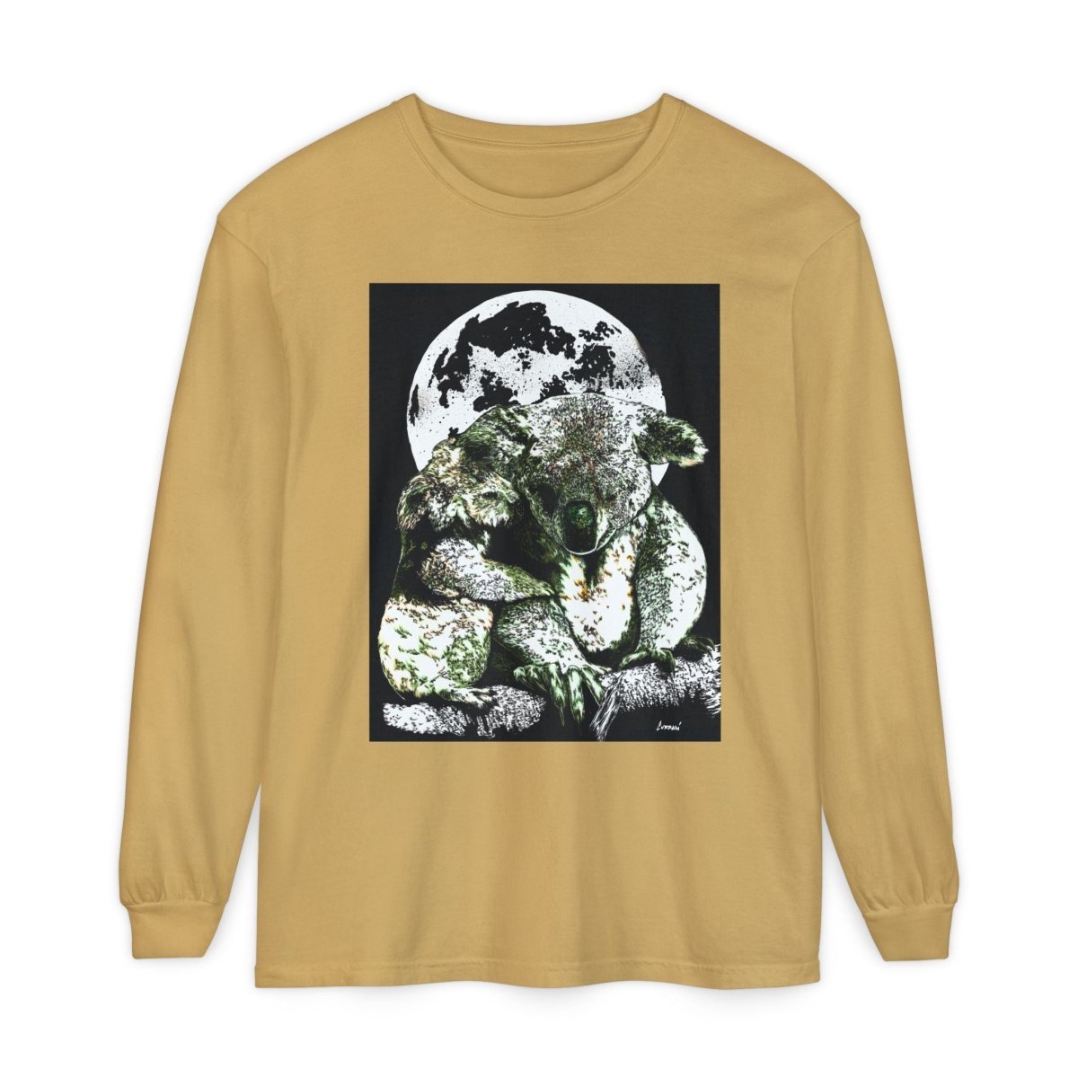 Koala Moon Unisex Long Sleeve T-Shirt - Nature Lover Apparel - Curran Artworks