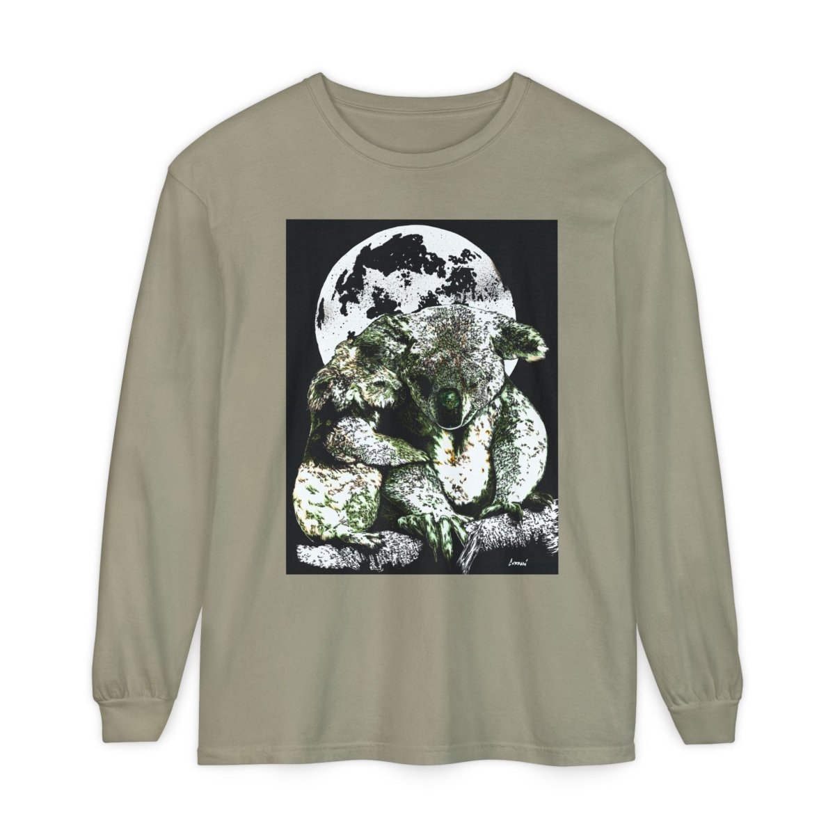 Koala Moon Unisex Long Sleeve T-Shirt - Nature Lover Apparel - Curran Artworks