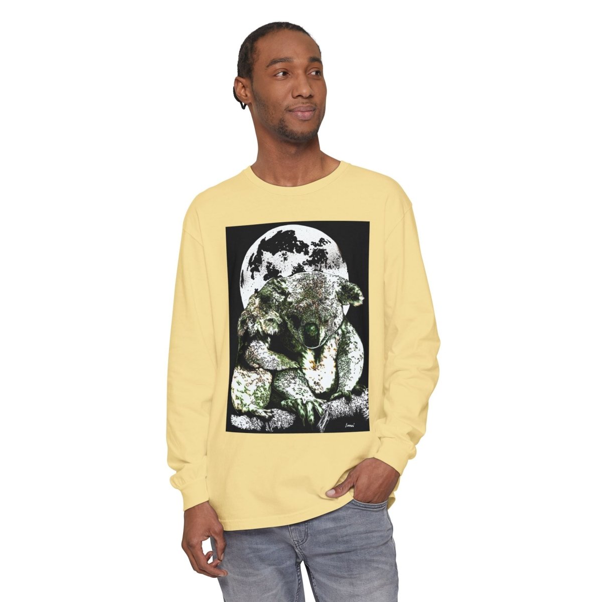 Koala Moon Unisex Long Sleeve T-Shirt - Nature Lover Apparel - Curran Artworks