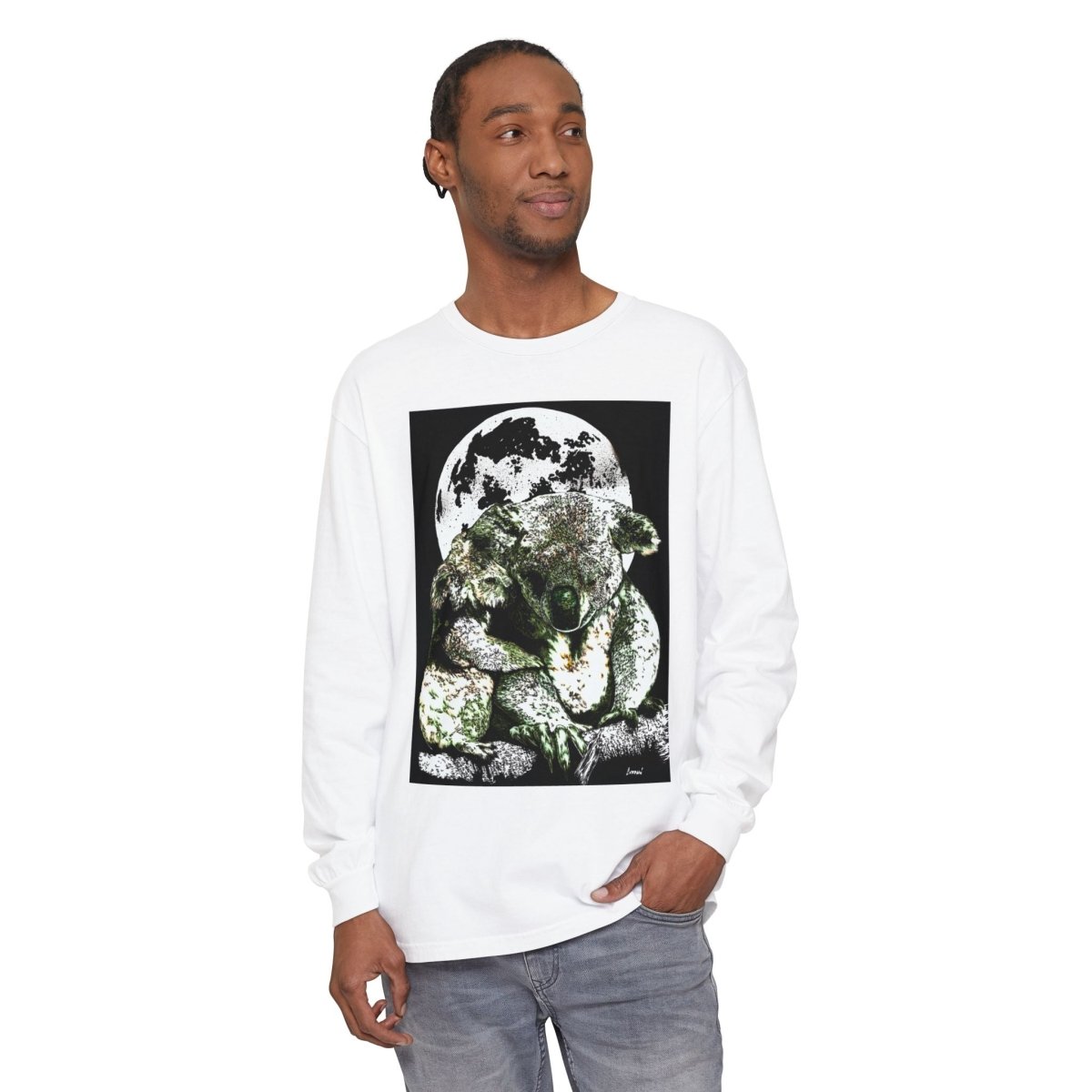 Koala Moon Unisex Long Sleeve T-Shirt - Nature Lover Apparel - Curran Artworks