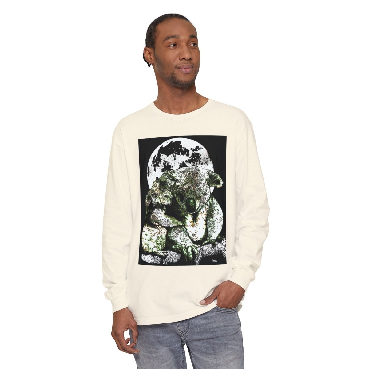 Koala Moon Unisex Long Sleeve T-Shirt - Nature Lover Apparel - Curran Artworks