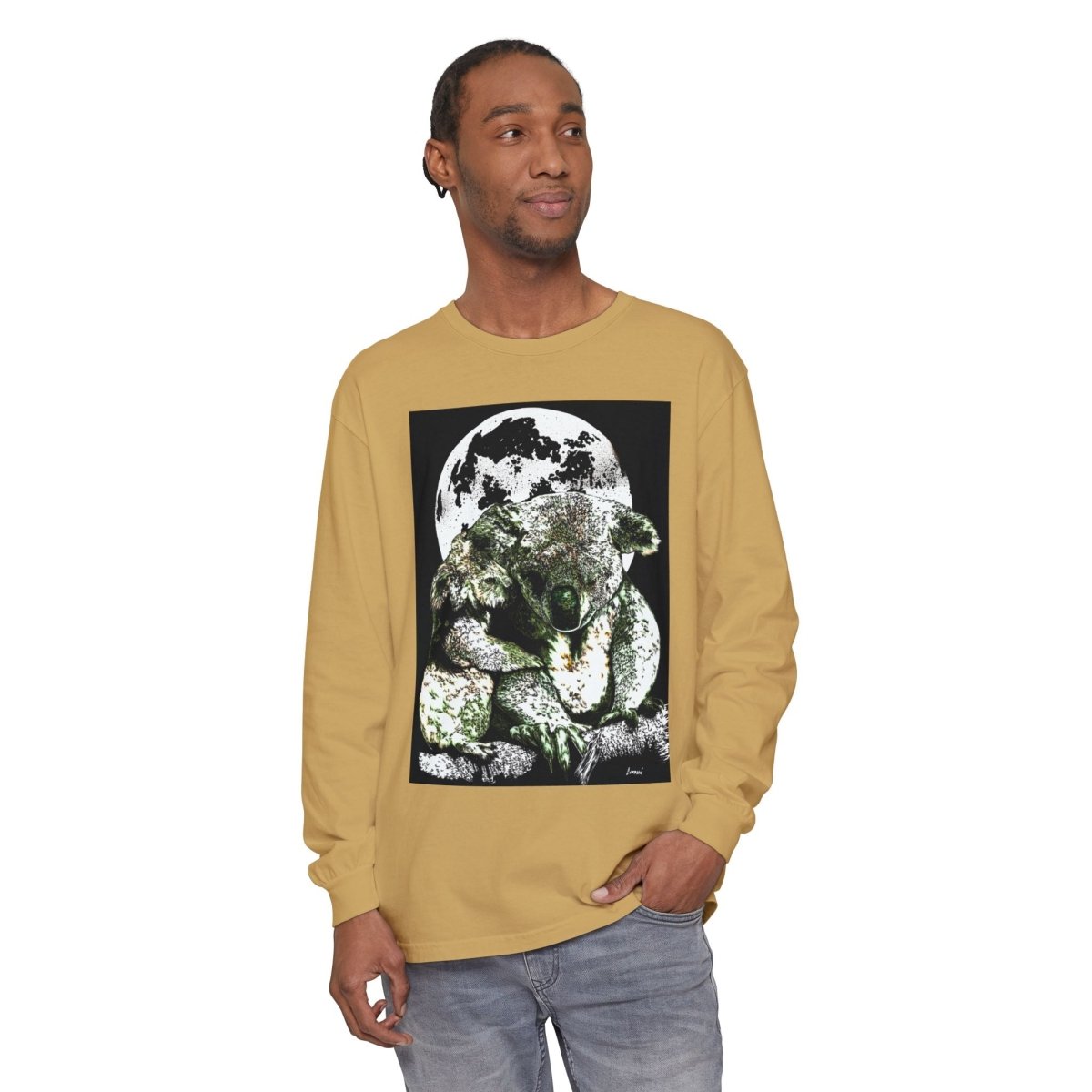 Koala Moon Unisex Long Sleeve T-Shirt - Nature Lover Apparel - Curran Artworks