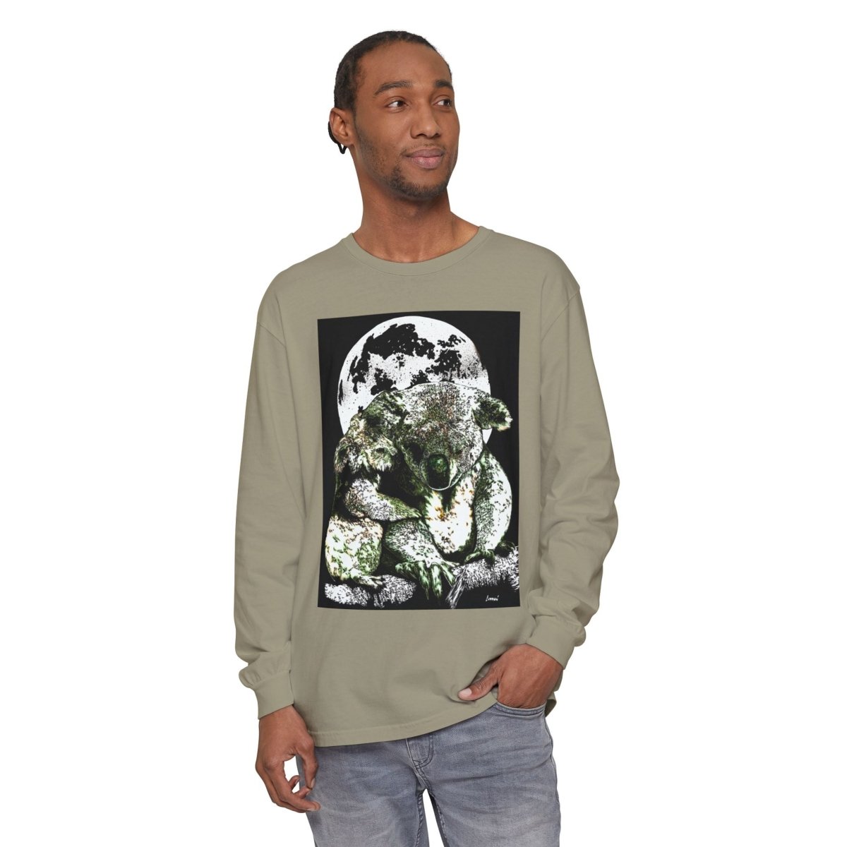 Koala Moon Unisex Long Sleeve T-Shirt - Nature Lover Apparel - Curran Artworks