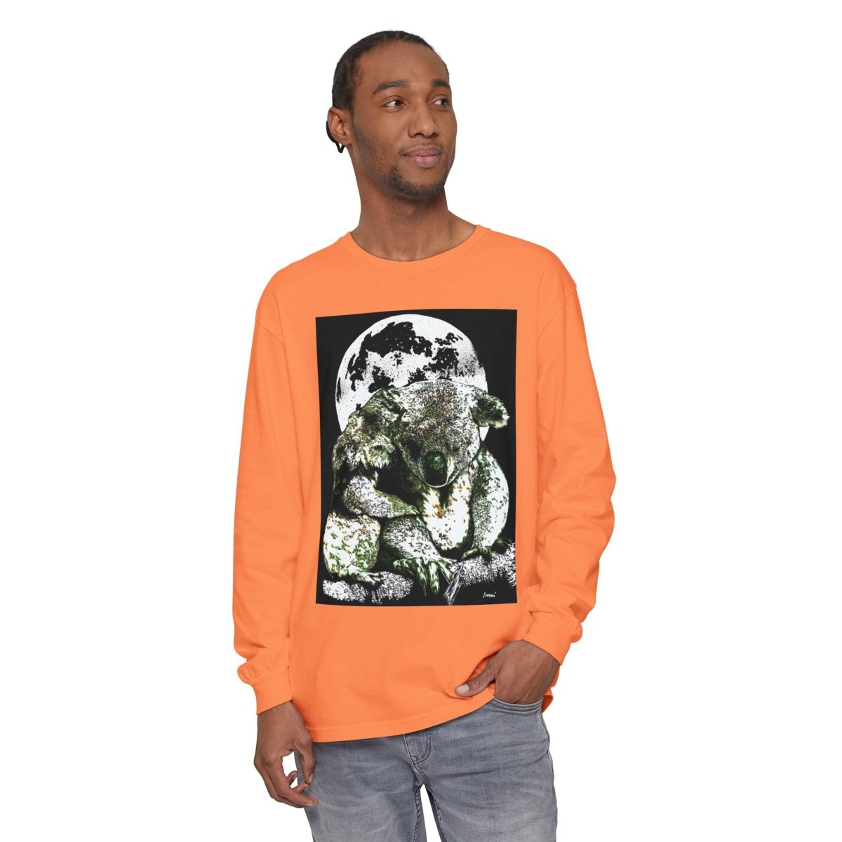 Koala Moon Unisex Long Sleeve T-Shirt - Nature Lover Apparel - Curran Artworks