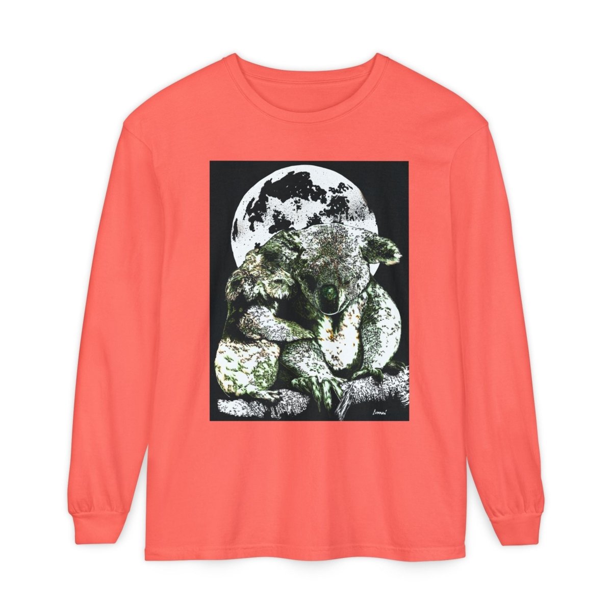 Koala Moon Unisex Long Sleeve T-Shirt - Nature Lover Apparel - Curran Artworks