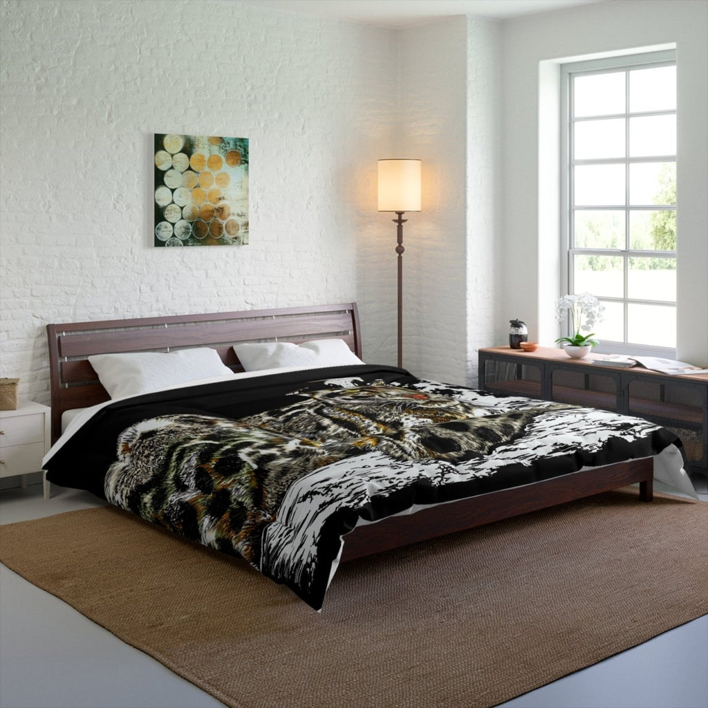 Leopard Comforter Wildlife Design for Cozy Bedrooms - Curran Artworks