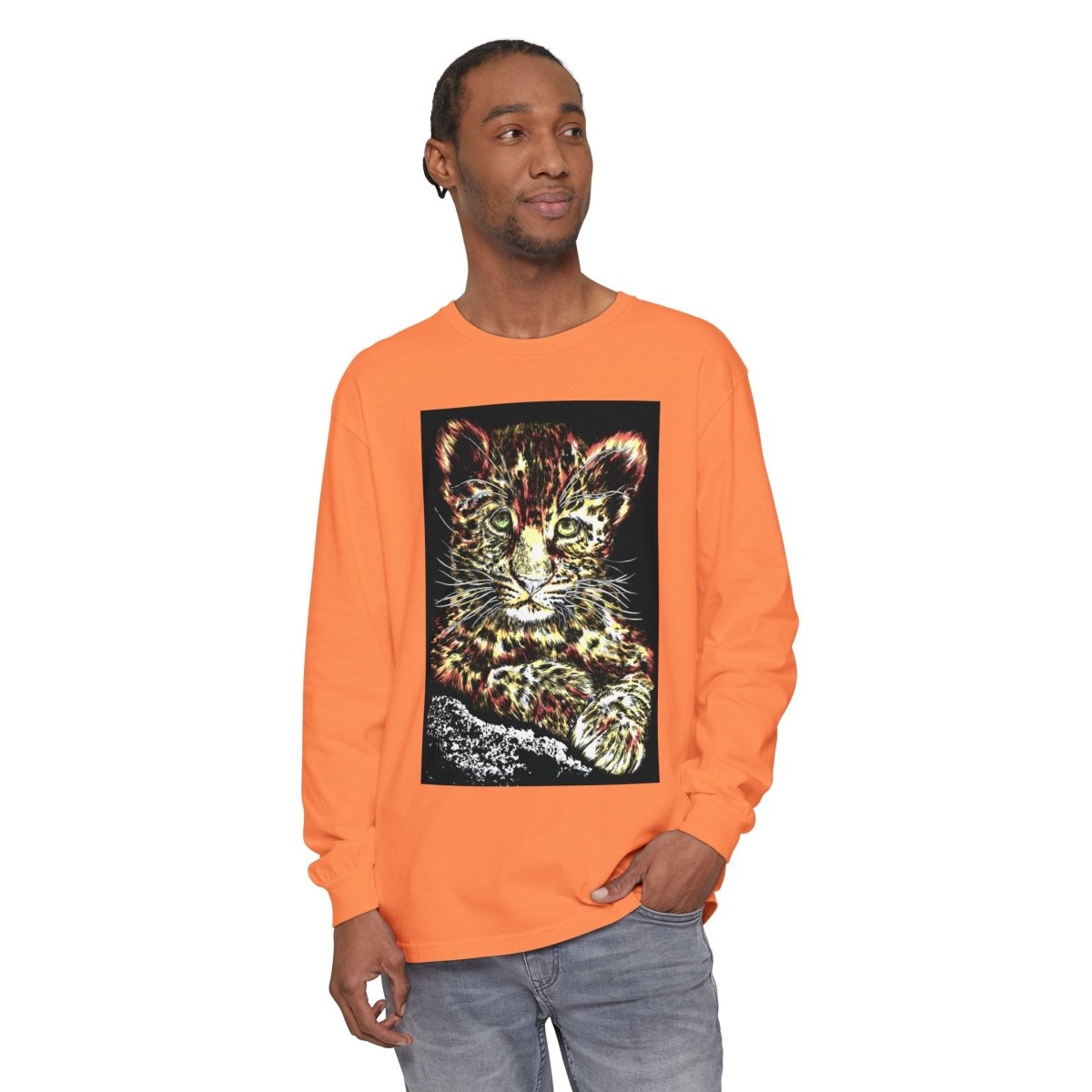 Leopard Cub Long Sleeve T-Shirt - Nature Lover's Gift - Curran Artworks