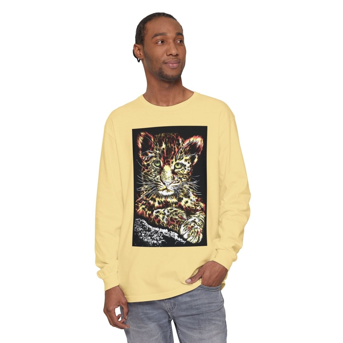 Leopard Cub Long Sleeve T-Shirt - Nature Lover's Gift - Curran Artworks