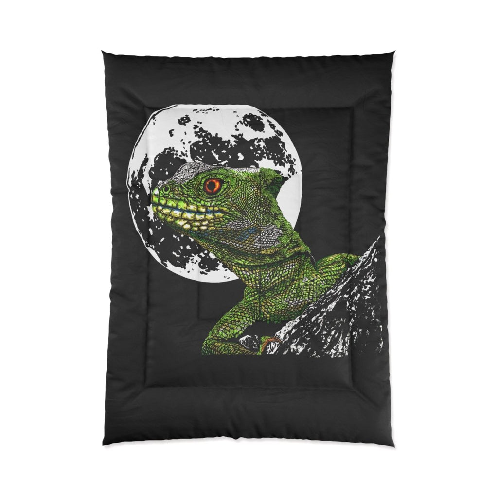 Lizard Moon Comforter - Cozy Bedding for Nature Lovers - Curran Artworks