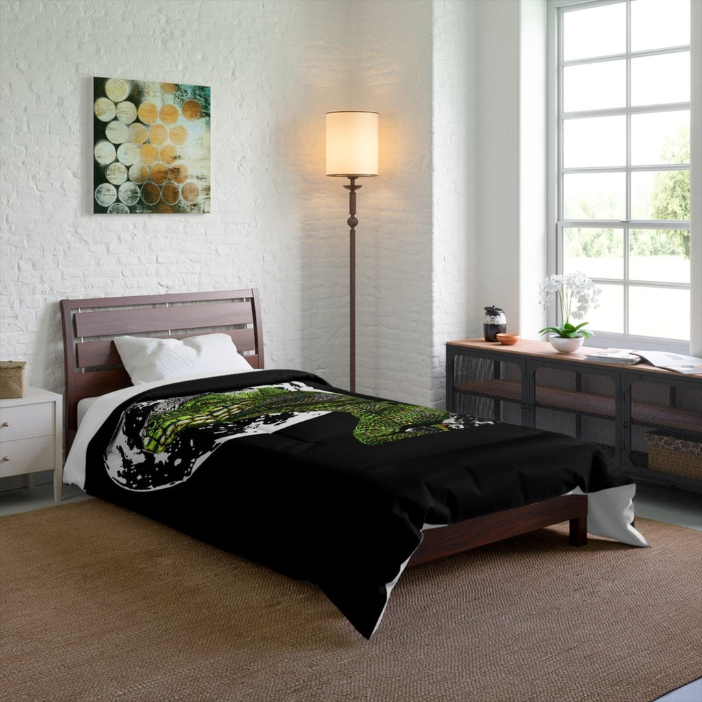 Lizard Moon Comforter - Cozy Bedding for Nature Lovers - Curran Artworks