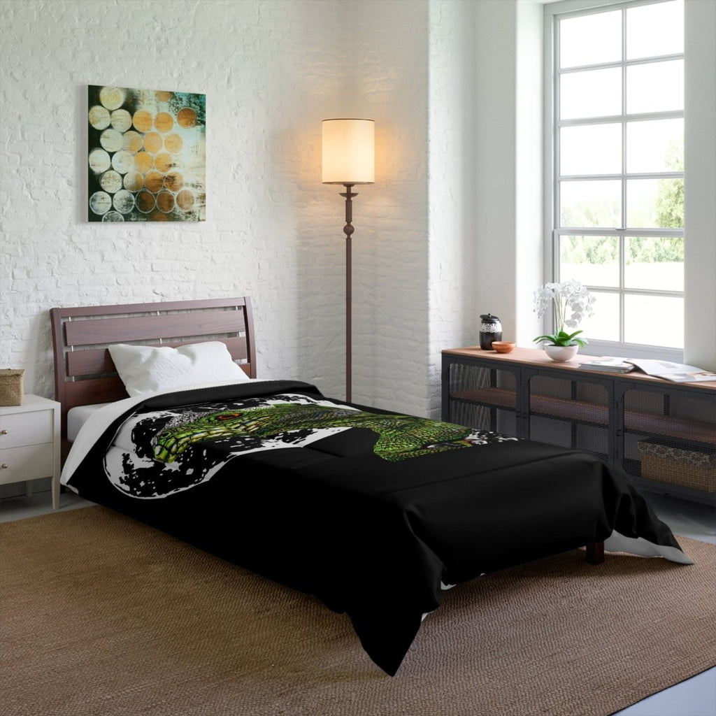 Lizard Moon Comforter - Cozy Bedding for Nature Lovers - Curran Artworks