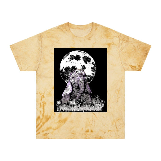 Majestic Baby Elephant Unisex Color Blast T-Shirt - Art for Nature Lovers - Curran Artworks