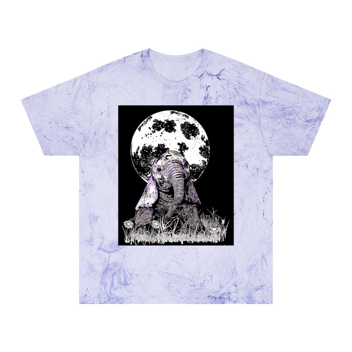 Majestic Baby Elephant Unisex Color Blast T-Shirt - Art for Nature Lovers - Curran Artworks