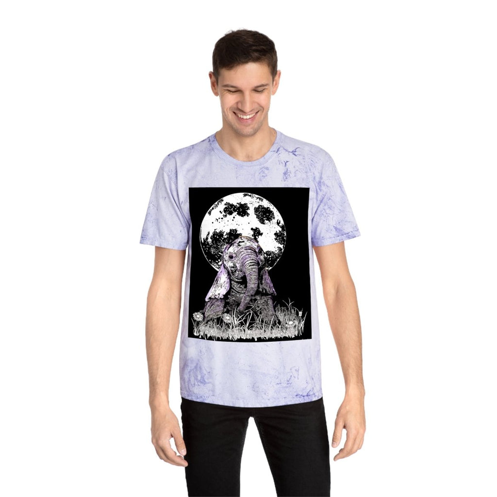 Majestic Baby Elephant Unisex Color Blast T-Shirt - Art for Nature Lovers - Curran Artworks