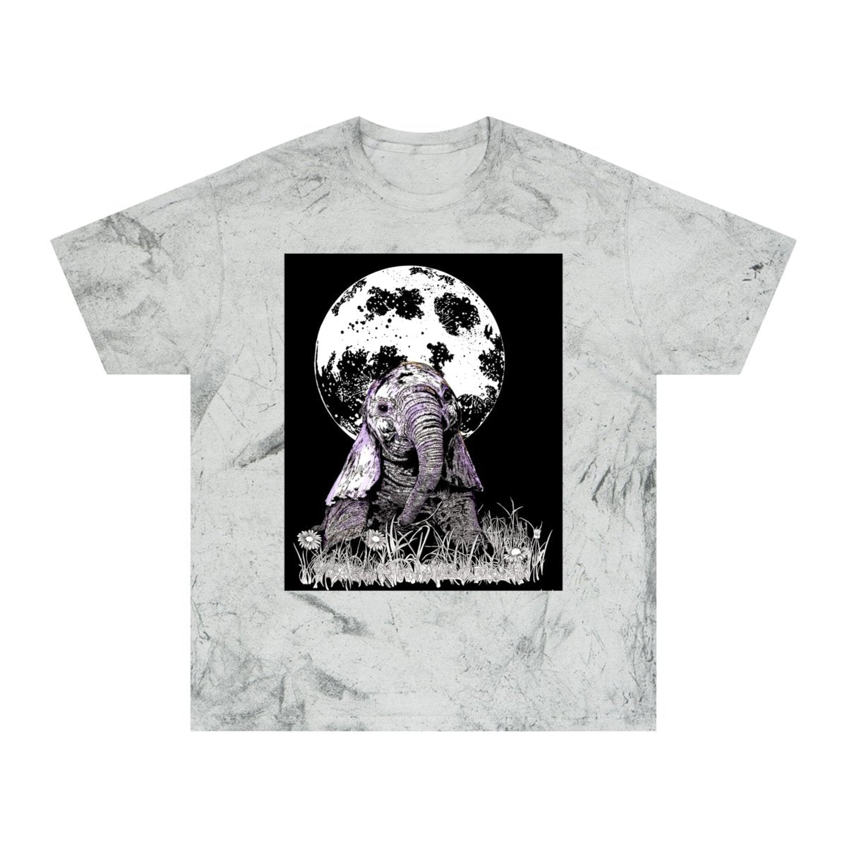 Majestic Baby Elephant Unisex Color Blast T-Shirt - Art for Nature Lovers - Curran Artworks