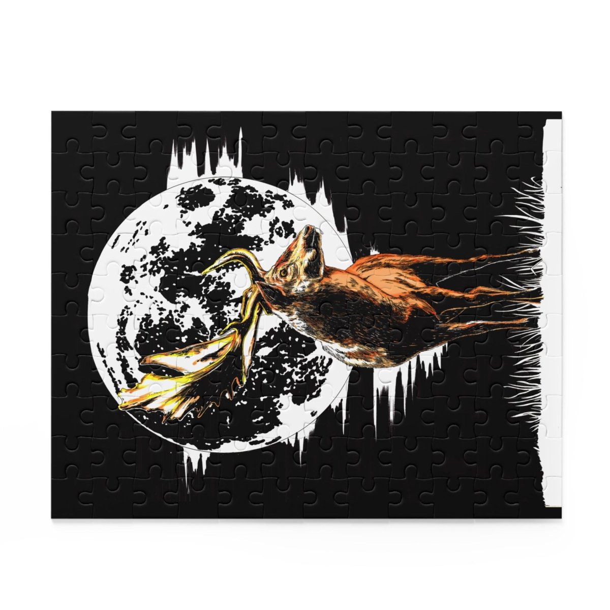 Majestic Deer Moon Puzzle - 120/252/500 Pieces | Nature - Themed Home Decor - Curran Artworks