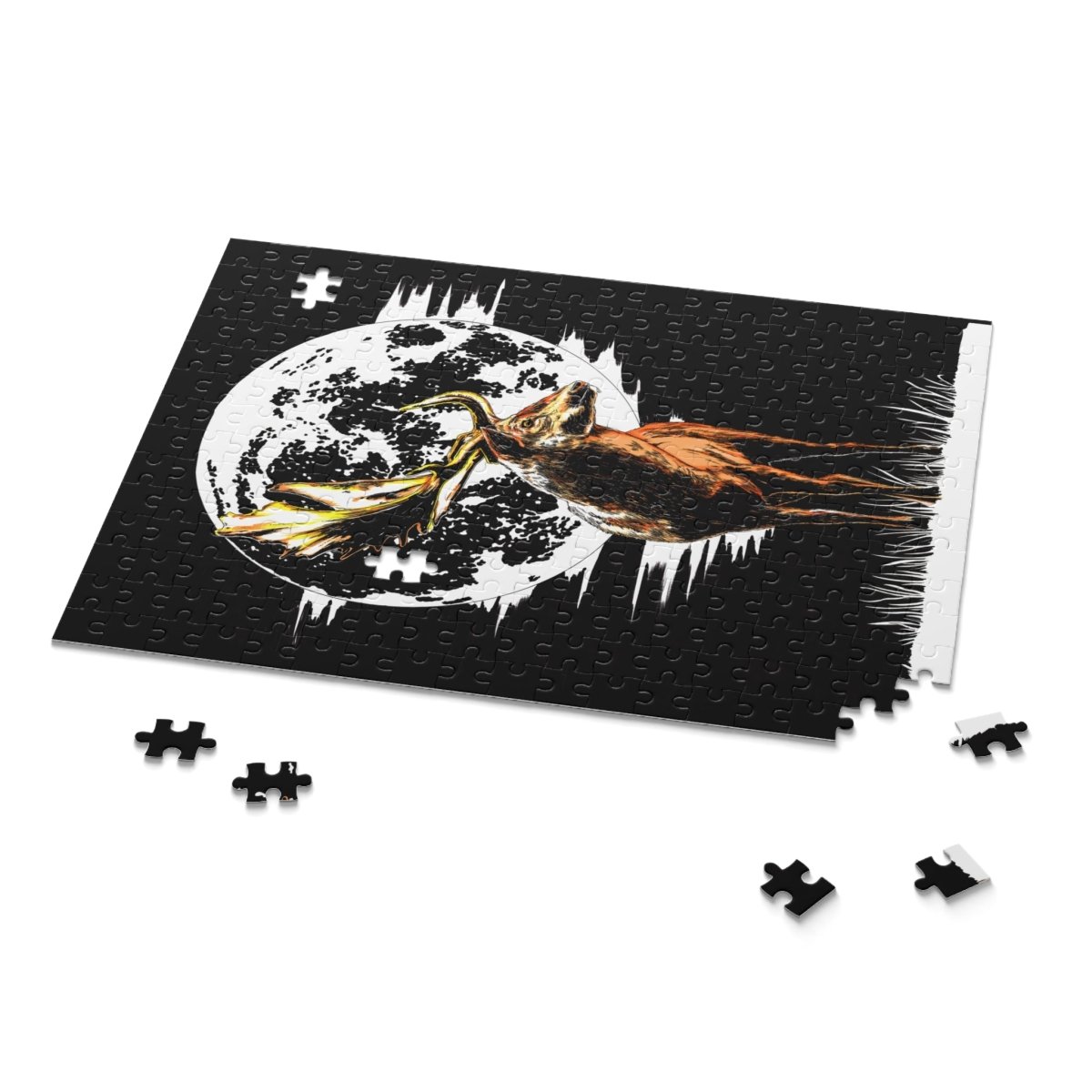 Majestic Deer Moon Puzzle - 120/252/500 Pieces | Nature - Themed Home Decor - Curran Artworks