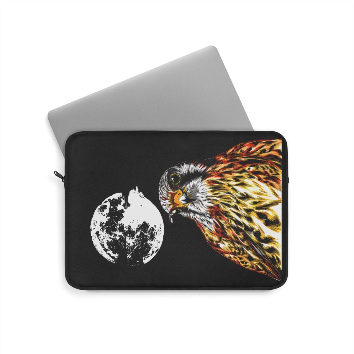 Majestic Falcon Laptop Sleeve - Artistic Design for Nature Lovers - Curran Artworks