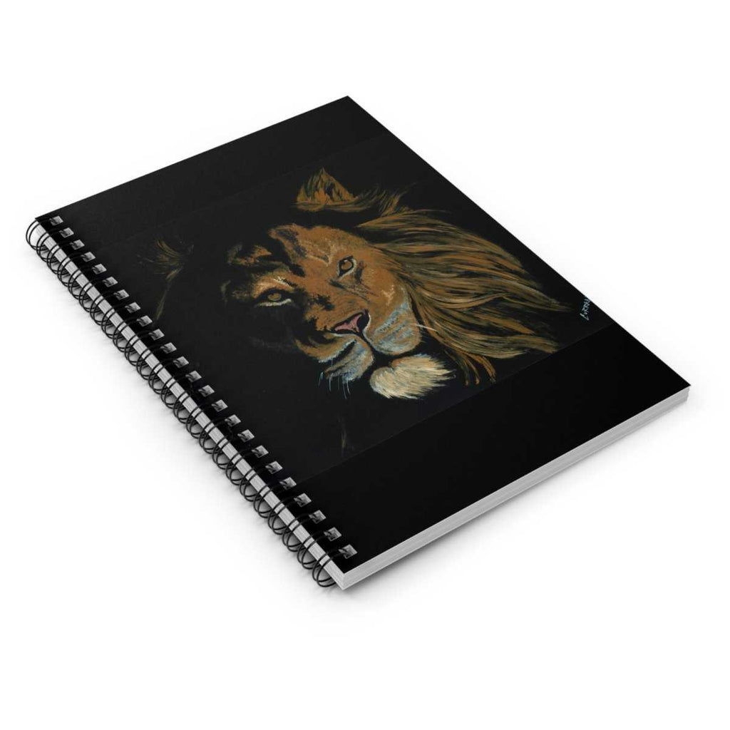 Majestic Lion Spiral Notebook - Ruled Lines for Inspiration & Creativity - Curran Artworks
