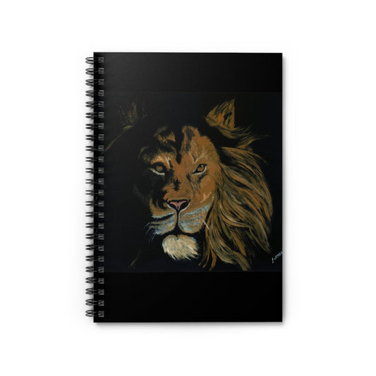 Majestic Lion Spiral Notebook - Ruled Lines for Inspiration & Creativity - Curran Artworks