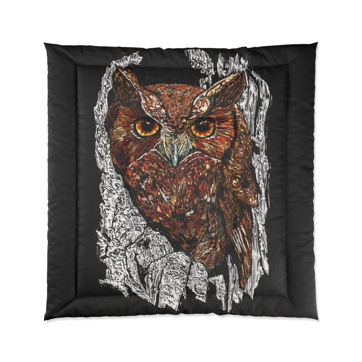 Majestic Owl Comforter - Cozy Nature - Inspired Bedding for Wildlife Lovers - Curran Artworks