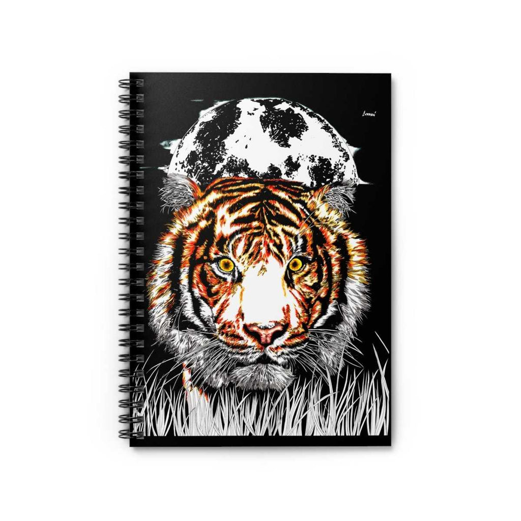 Majestic Tiger Spiral Notebook - Ruled Line | Journal for Nature Lovers - Curran Artworks