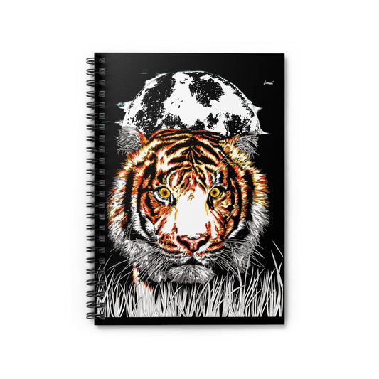 Majestic Tiger Spiral Notebook - Ruled Line | Journal for Nature Lovers - Curran Artworks