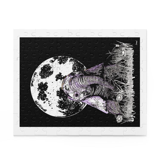 Moonlit Baby Elephant Puzzle - Enchanting Educational Fun for All Ages - Curran Artworks